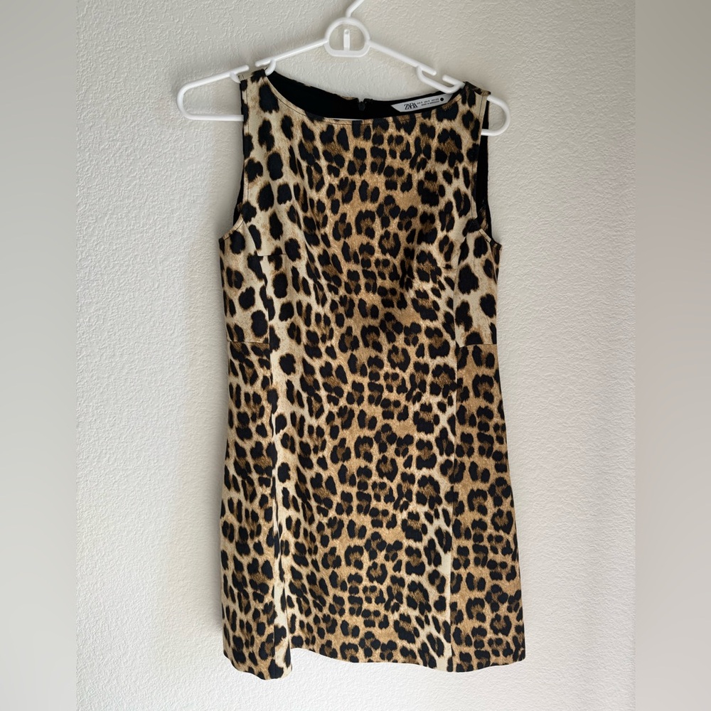 Zara Cheetah Mini Shift Dress